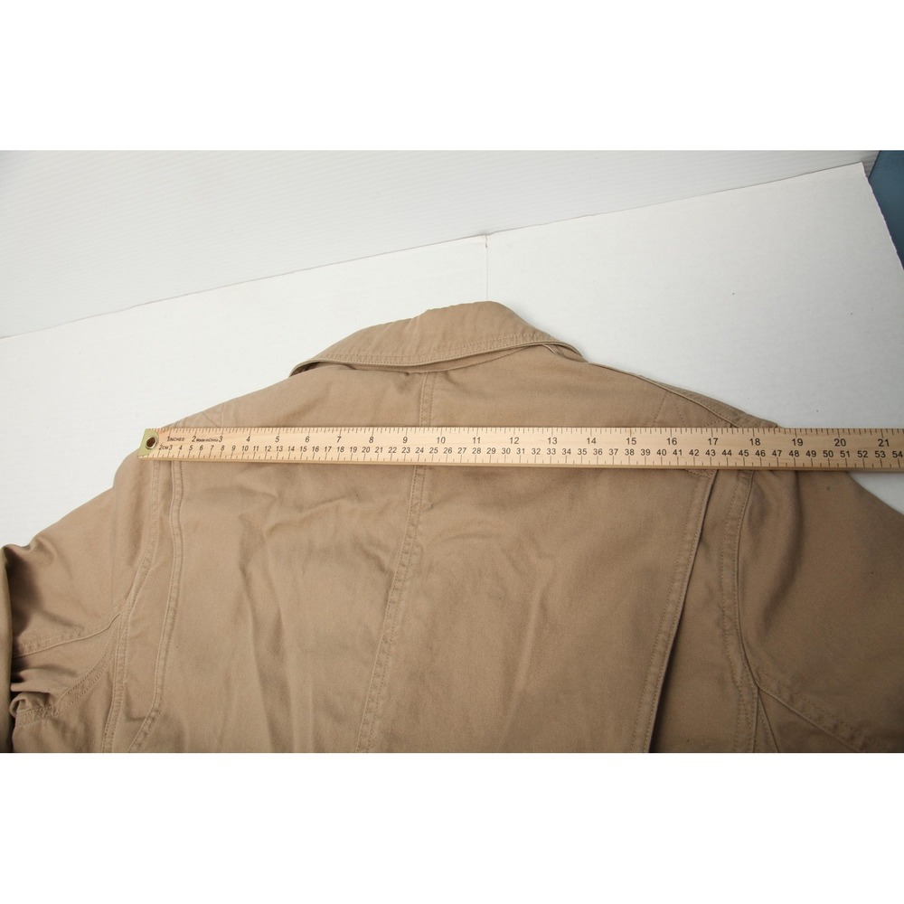 Duluth Trading Co Blazer Jacket Mens Medium Tan Cotton Workwear Utility Pockets - Picture 11 of 15